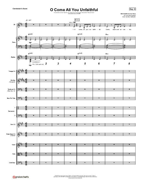 O Come All You Unfaithful (Choral Anthem SATB) Conductor's Score (Sovereign Grace / Arr. Luke Gambill)