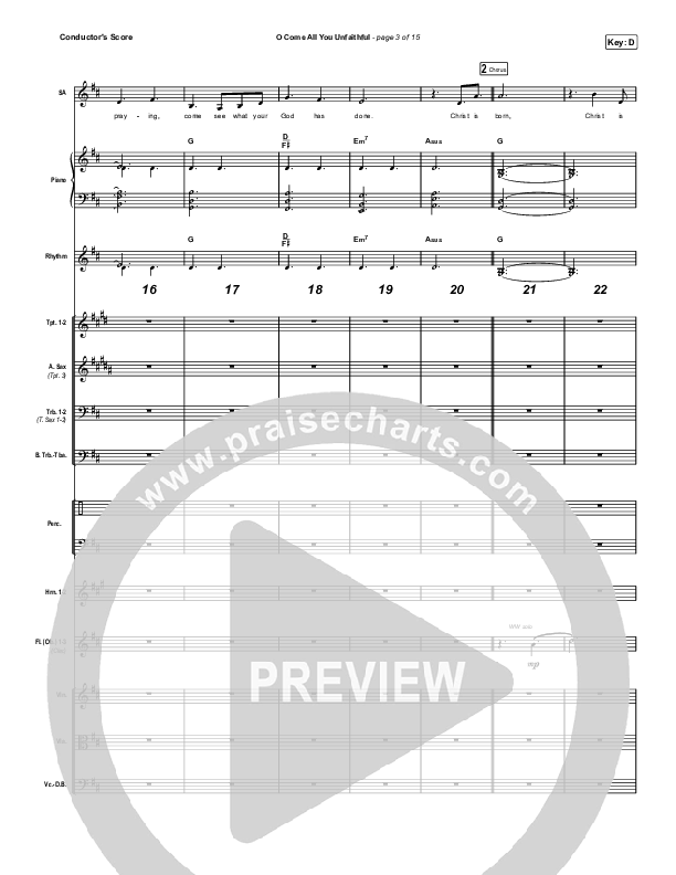 O Come All You Unfaithful (Choral Anthem SATB) Conductor's Score (Sovereign Grace / Arr. Luke Gambill)