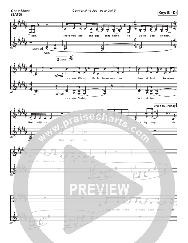 Comfort And Joy Choir Vocals (SATB) (Tasha Layton)