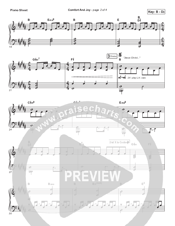 Comfort And Joy Piano Sheet (Tasha Layton)