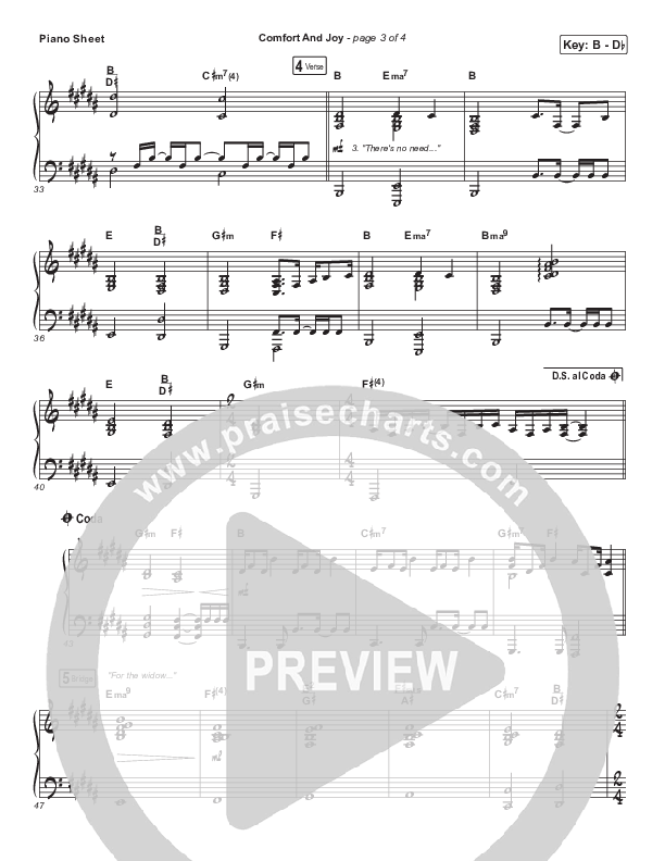 Comfort And Joy Piano Sheet (Tasha Layton)