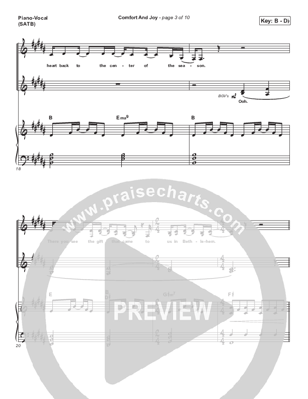 Comfort And Joy Piano/Vocal Pack (Tasha Layton)