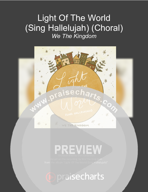 Light Of The World (Sing Hallelujah) (Choral Anthem SATB) Orchestration (We The Kingdom / Arr. Luke Gambill)