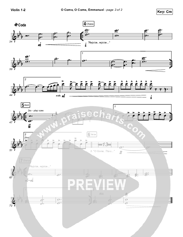 O Come O Come Emmanuel Violin 1/2 (for KING & COUNTRY)
