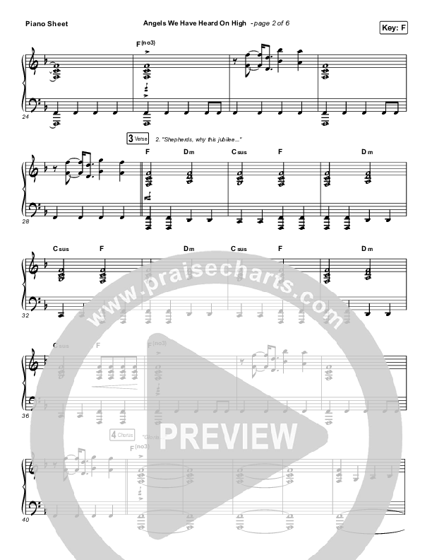 Angels We Have Heard On High Piano Sheet (for KING & COUNTRY)