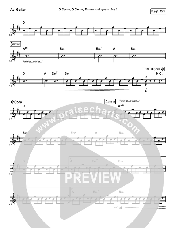 O Come O Come Emmanuel Acoustic Guitar (for KING & COUNTRY)