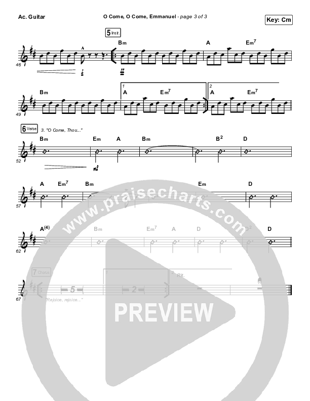 O Come O Come Emmanuel Acoustic Guitar (for KING & COUNTRY)