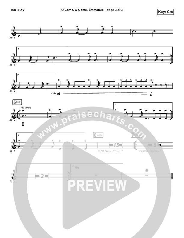 O Come O Come Emmanuel Bari Sax (for KING & COUNTRY)