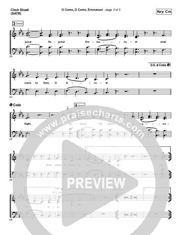 O Come O Come Emmanuel Choir Vocals (SATB) (for KING & COUNTRY)