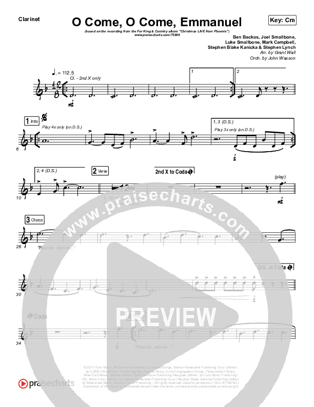 O Come O Come Emmanuel Wind Pack (for KING & COUNTRY)