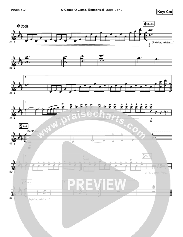 O Come O Come Emmanuel Violin 1/2 (for KING & COUNTRY)