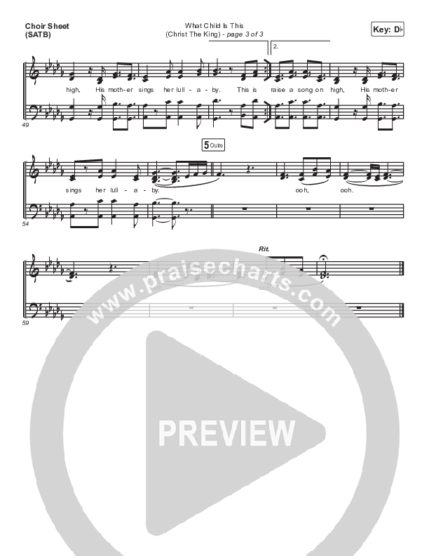 What Child Is This (Christ The King) Choir Sheet (SATB) (Casting Crowns)