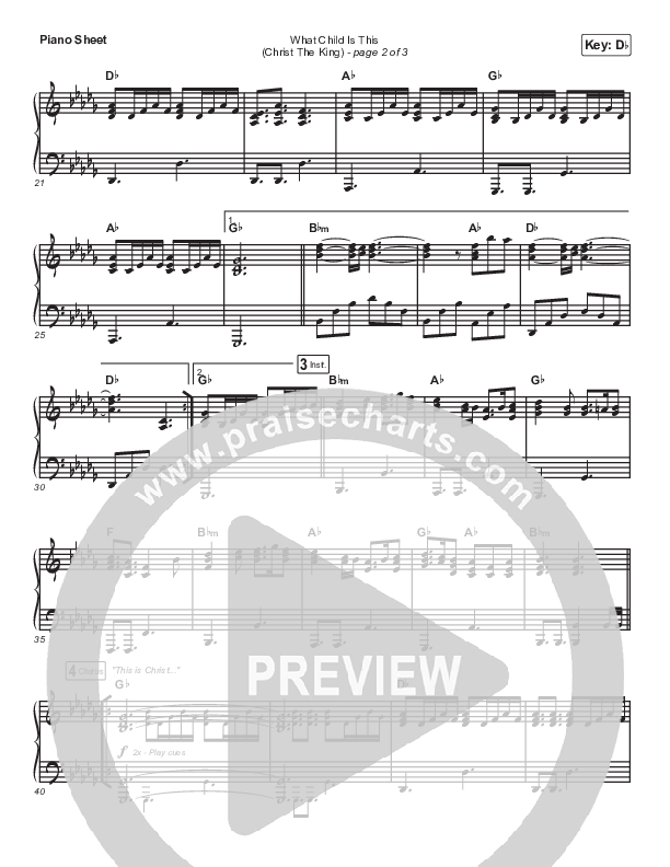 What Child Is This (Christ The King) Piano Sheet (Casting Crowns)