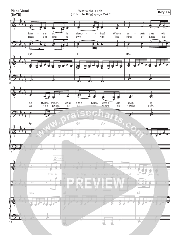 What Child Is This (Christ The King) Piano/Vocal Pack (Casting Crowns)