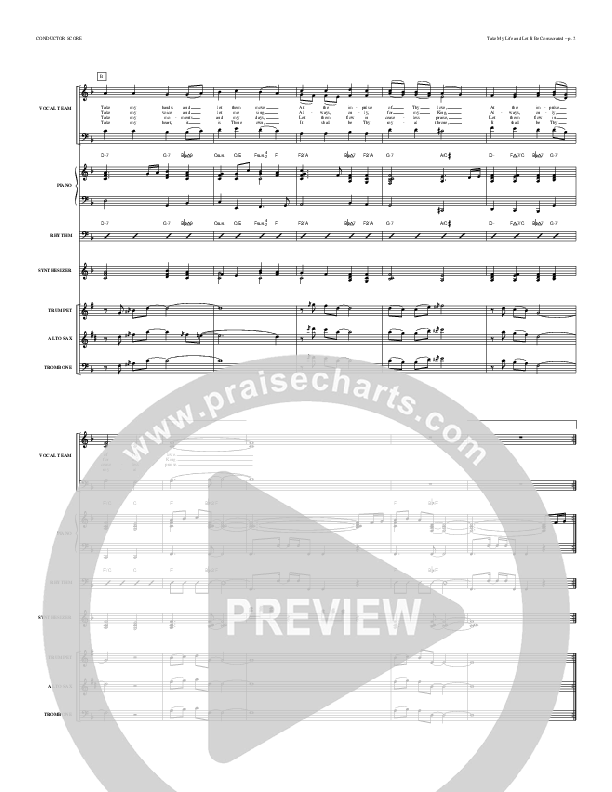 Take My Life And Let It Be Consecrated Conductor's Score (Todd Billingsley)