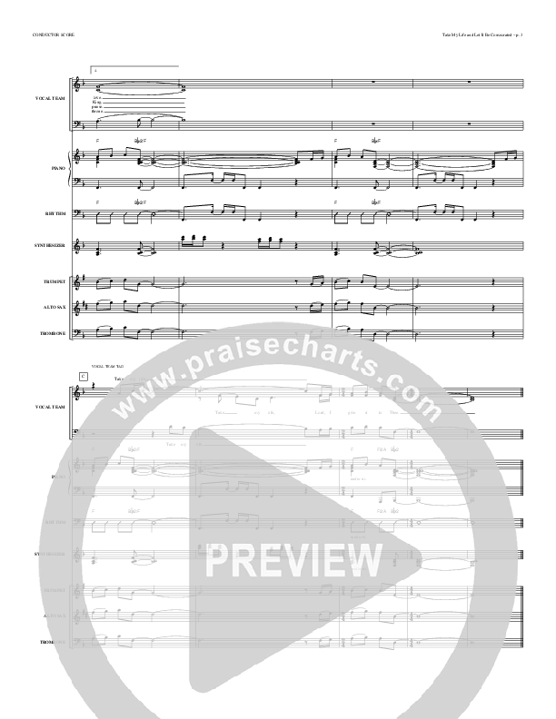 Take My Life And Let It Be Consecrated Conductor's Score (Todd Billingsley)