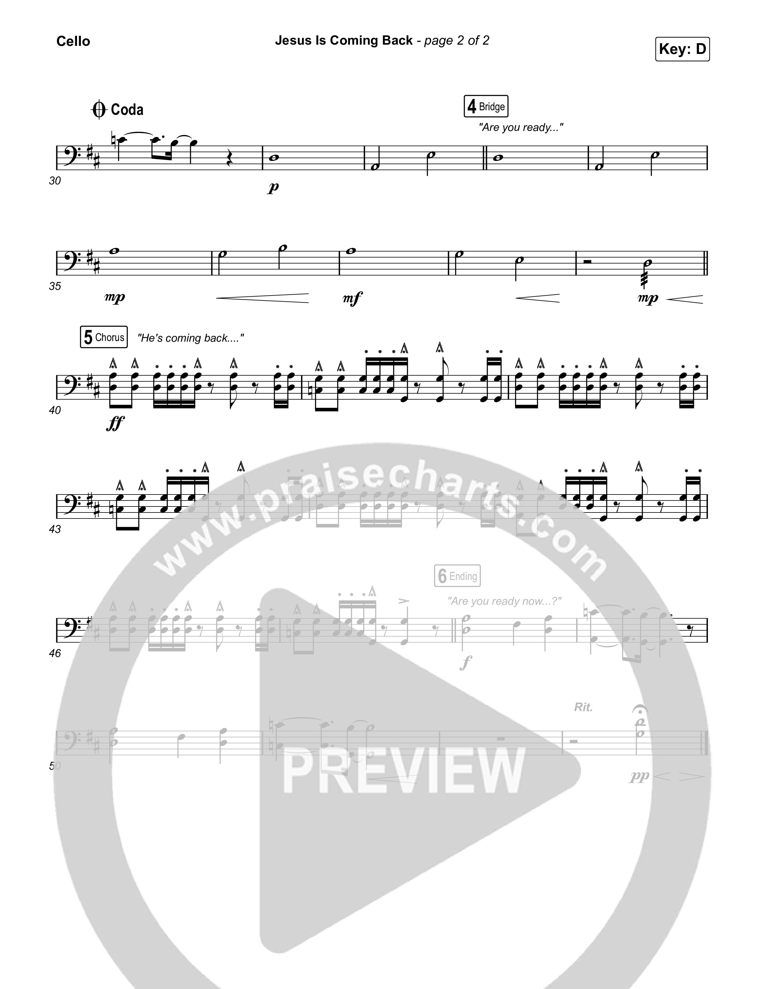 Jesus Is Coming Back Cello (Jordan Feliz)