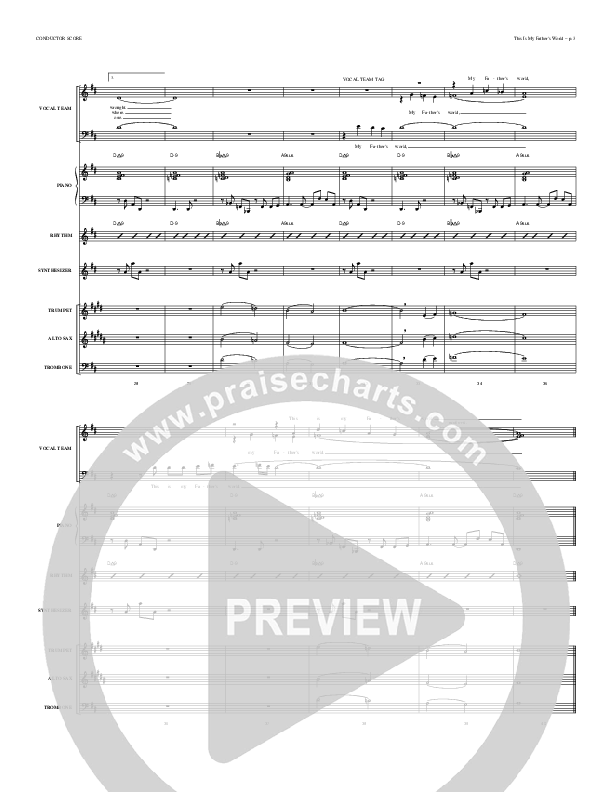 This Is My Father's World Conductor's Score (Todd Billingsley)