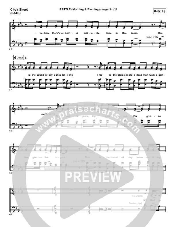 RATTLE! (Morning & Evening) Choir Vocals (SATB) (Elevation Worship)