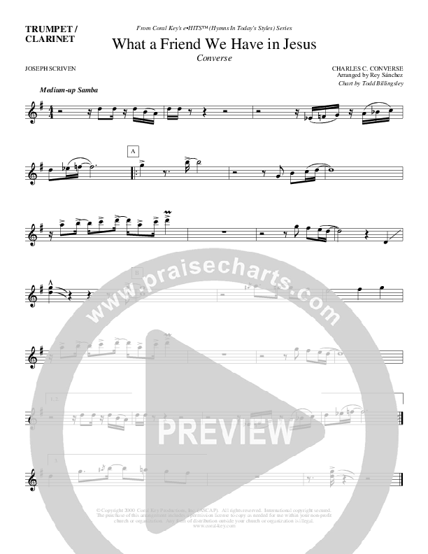 What A Friend We Have In Jesus Trumpet (Todd Billingsley)