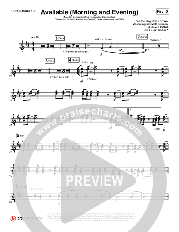 Available (Morning & Evening) Wind Pack (Elevation Worship)