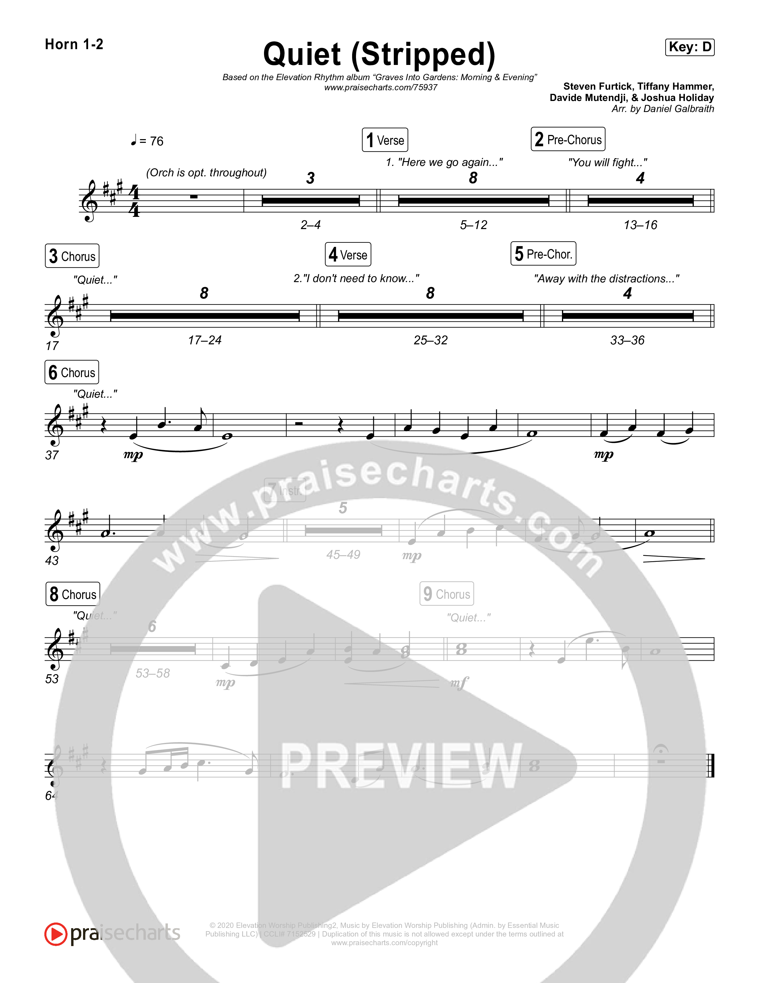 Quiet (Stripped) French Horn 1,2 (Elevation Worship / ELEVATION RHYTHM)