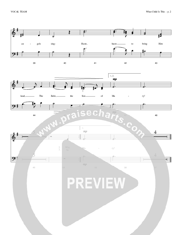 What Child Is This Choir Sheet (Todd Billingsley)