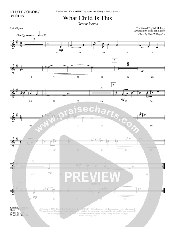 What Child Is This Flute/Oboe (Todd Billingsley)