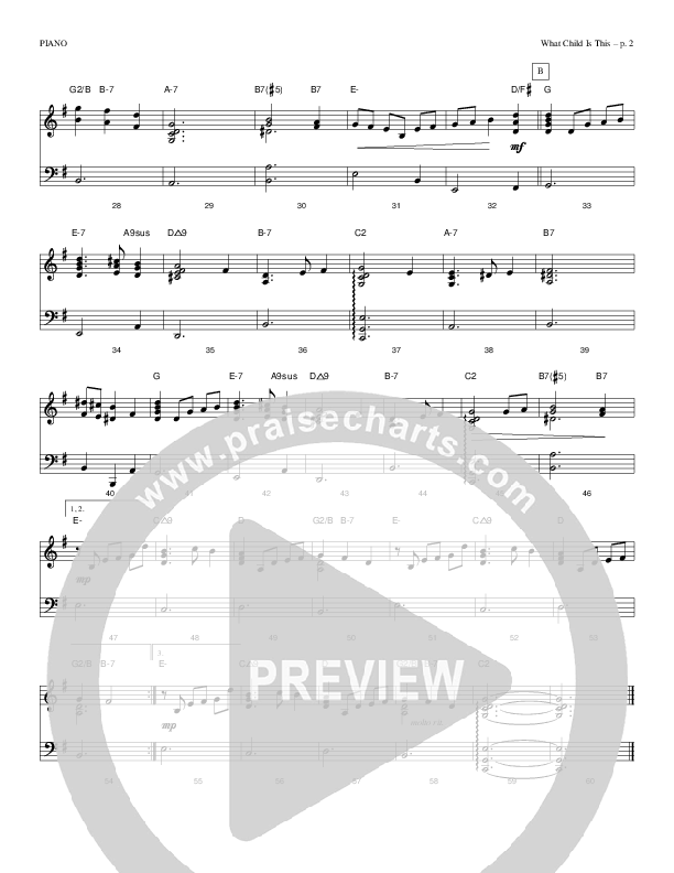 What Child Is This Piano Sheet (Todd Billingsley)