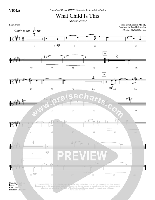 What Child Is This Viola (Todd Billingsley)