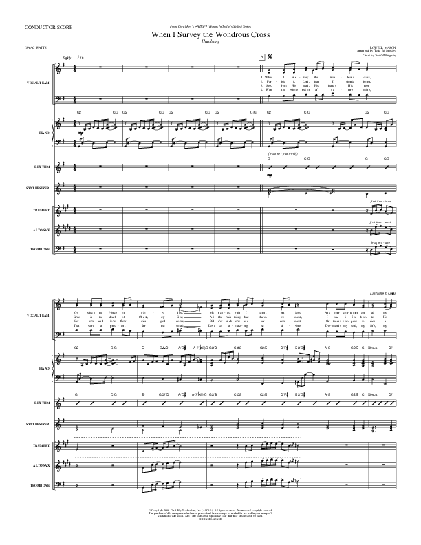 When I Survey The Wondrous Cross Orchestration (Todd Billingsley)
