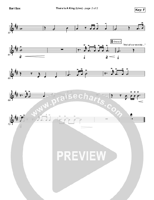 There Is A King (Live) Bari Sax (Elevation Worship / Brandon Lake)