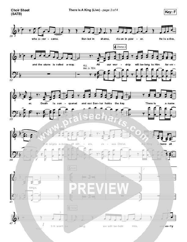 There Is A King (Live) Choir Vocals (SATB) (Elevation Worship / Brandon Lake)