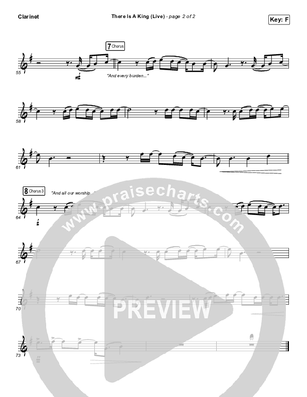 There Is A King (Live) Clarinet (Elevation Worship / Brandon Lake)