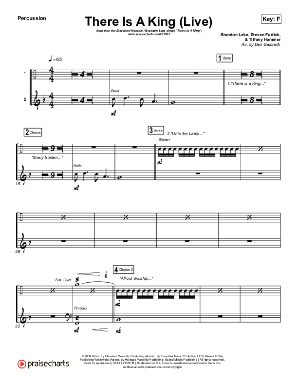 There Is A King (Live) Percussion (Elevation Worship / Brandon Lake)