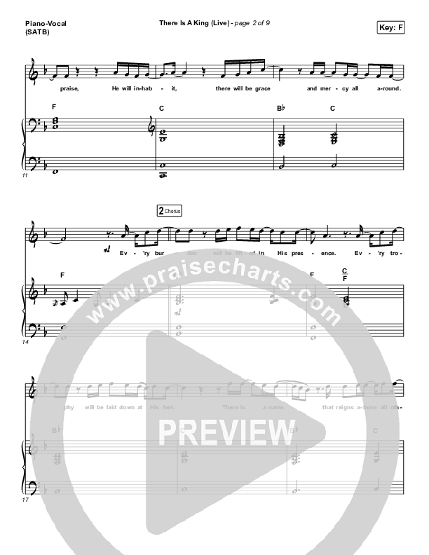 There Is A King (Live) Piano/Vocal Pack (Elevation Worship / Brandon Lake)