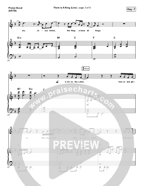 There Is A King (Live) Piano/Vocal Pack (Elevation Worship / Brandon Lake)