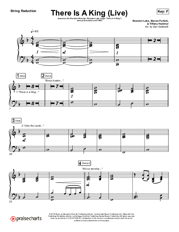 There Is A King (Live) String Pack (Elevation Worship / Brandon Lake)