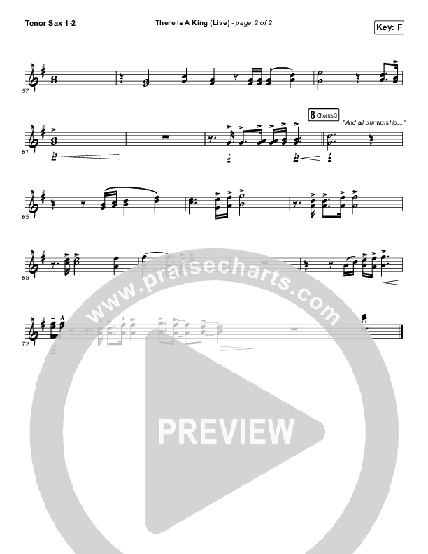 There Is A King (Live) Tenor Sax 1/2 (Elevation Worship / Brandon Lake)