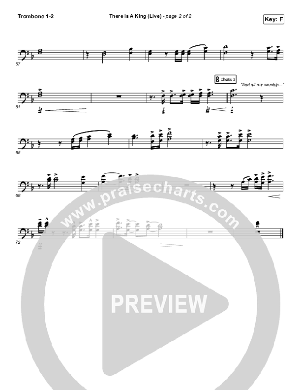 There Is A King (Live) Trombone 1/2 (Elevation Worship / Brandon Lake)