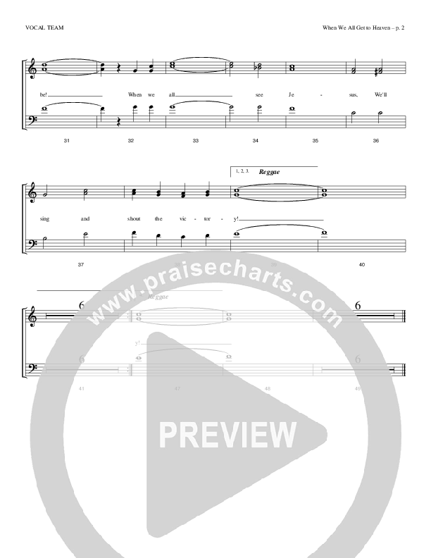 When We All Get To Heaven Choir Sheet (Todd Billingsley)