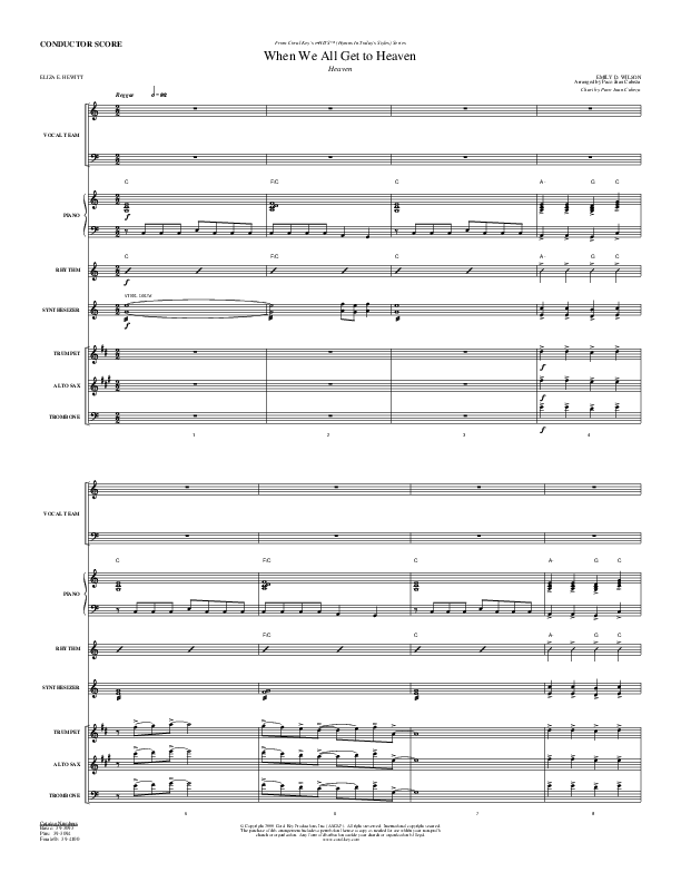 When We All Get To Heaven Orchestration (Todd Billingsley)