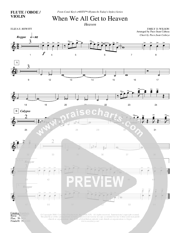 When We All Get To Heaven Flute/Oboe (Todd Billingsley)