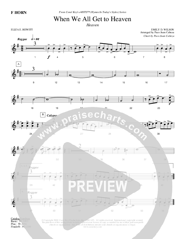 When We All Get To Heaven French Horn (Todd Billingsley)