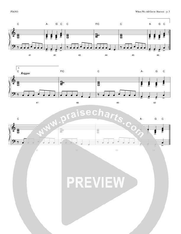 When We All Get To Heaven Piano Sheet (Todd Billingsley)