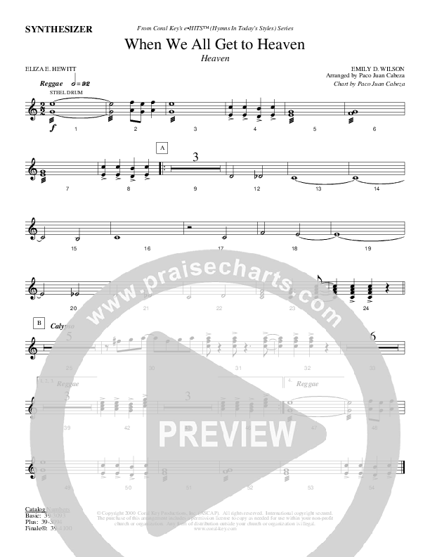 When We All Get To Heaven Synth (Todd Billingsley)