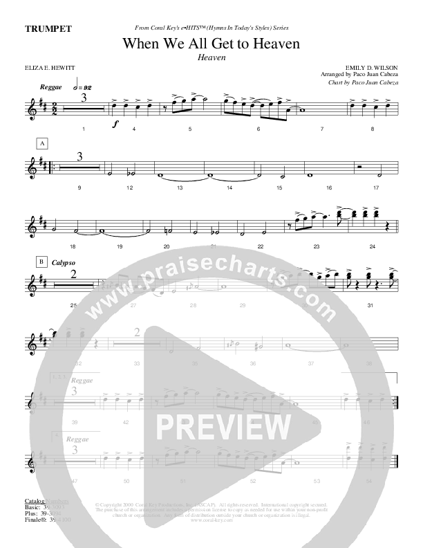 When We All Get To Heaven Trumpet (Todd Billingsley)