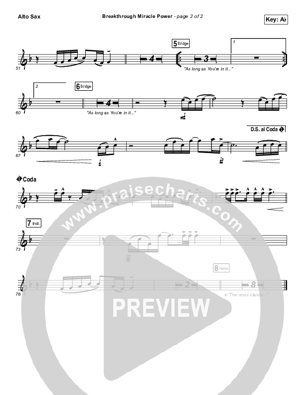 Breakthrough Miracle Power Alto Sax (Passion / Kristian Stanfill)