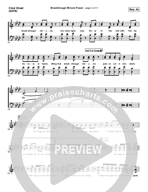 Breakthrough Miracle Power Choir Sheet (SATB) (Passion / Kristian Stanfill)