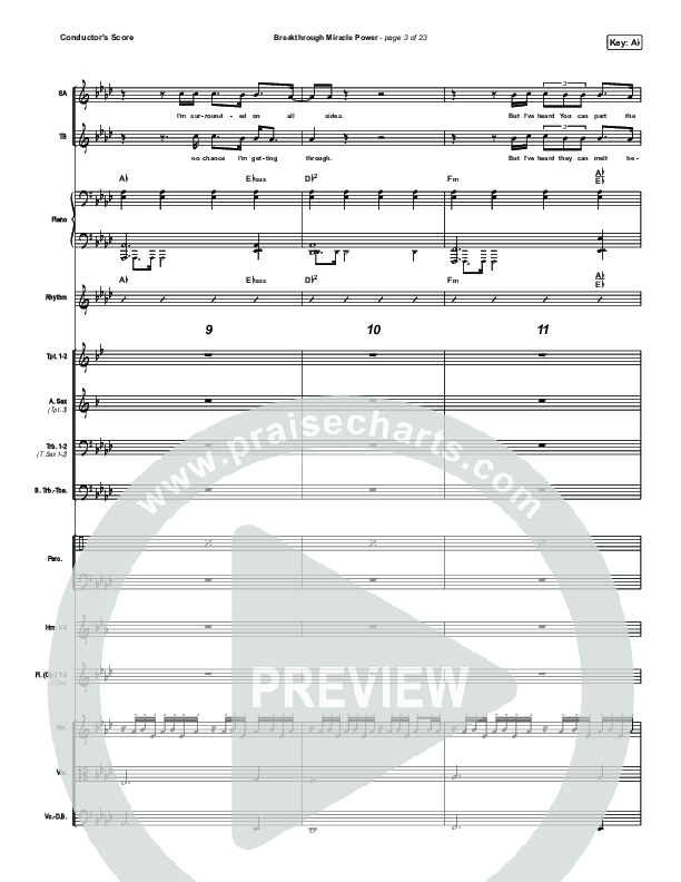 Breakthrough Miracle Power Conductor's Score (Passion / Kristian Stanfill)